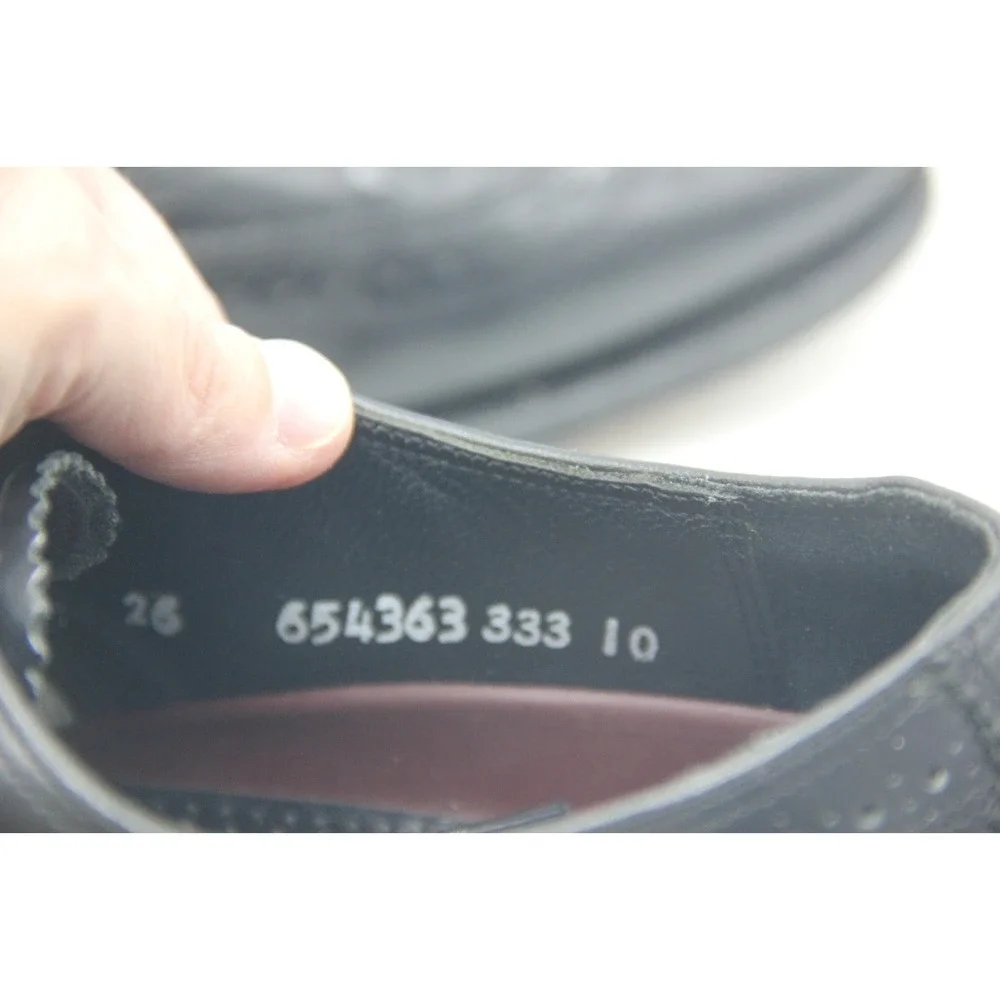 Florsheim Royal Imperial Men's Wing Tip Black Leather Shoes Size 10 D 20381